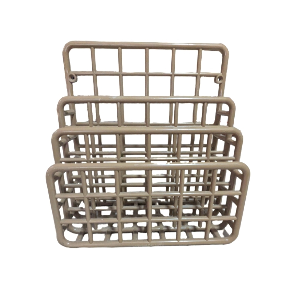Vintage Tan Yaffa Organizer - 80's Mod Office Organizer for Wall or Desk